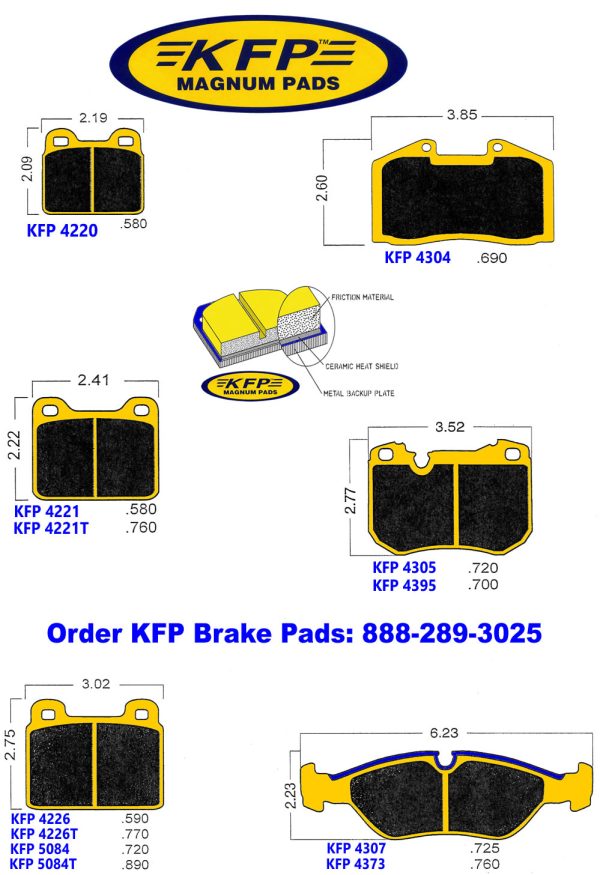 KFP Magnum Pads - KFP4220-KFP4221-KFP4221T-KFP4226-KFP4226T-KFP430-KFP5084-KFP5084T-KFP4307-KFP4373-KFP4305-KFP4395