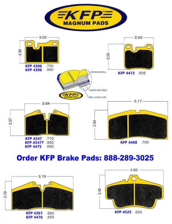 KFP Magnum Pads - KFP4306 - KFP4396 - KFP4413 - KFP4347 - KFP4347T - KFP4475 - KFP4468 - KFP4361 - KFP4476 - KFP4525