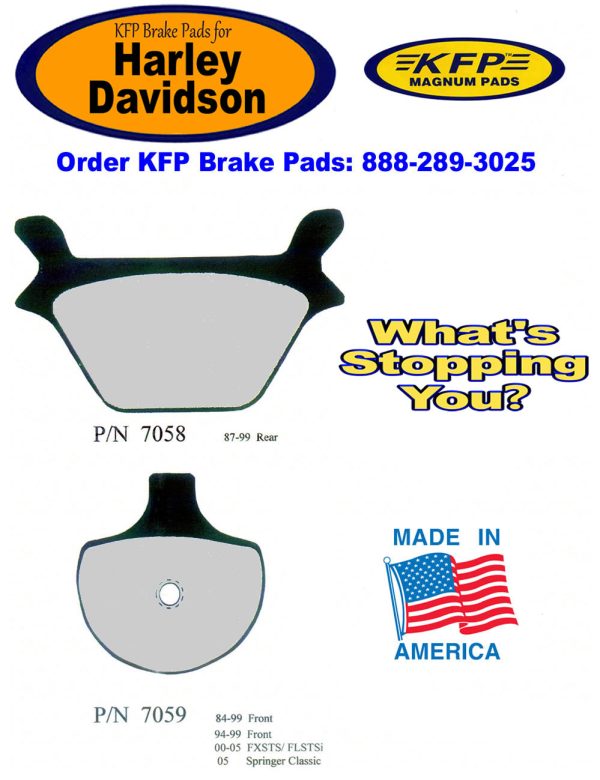 Harley-Davidson Brake Pads - KFP7058 - KFP7059