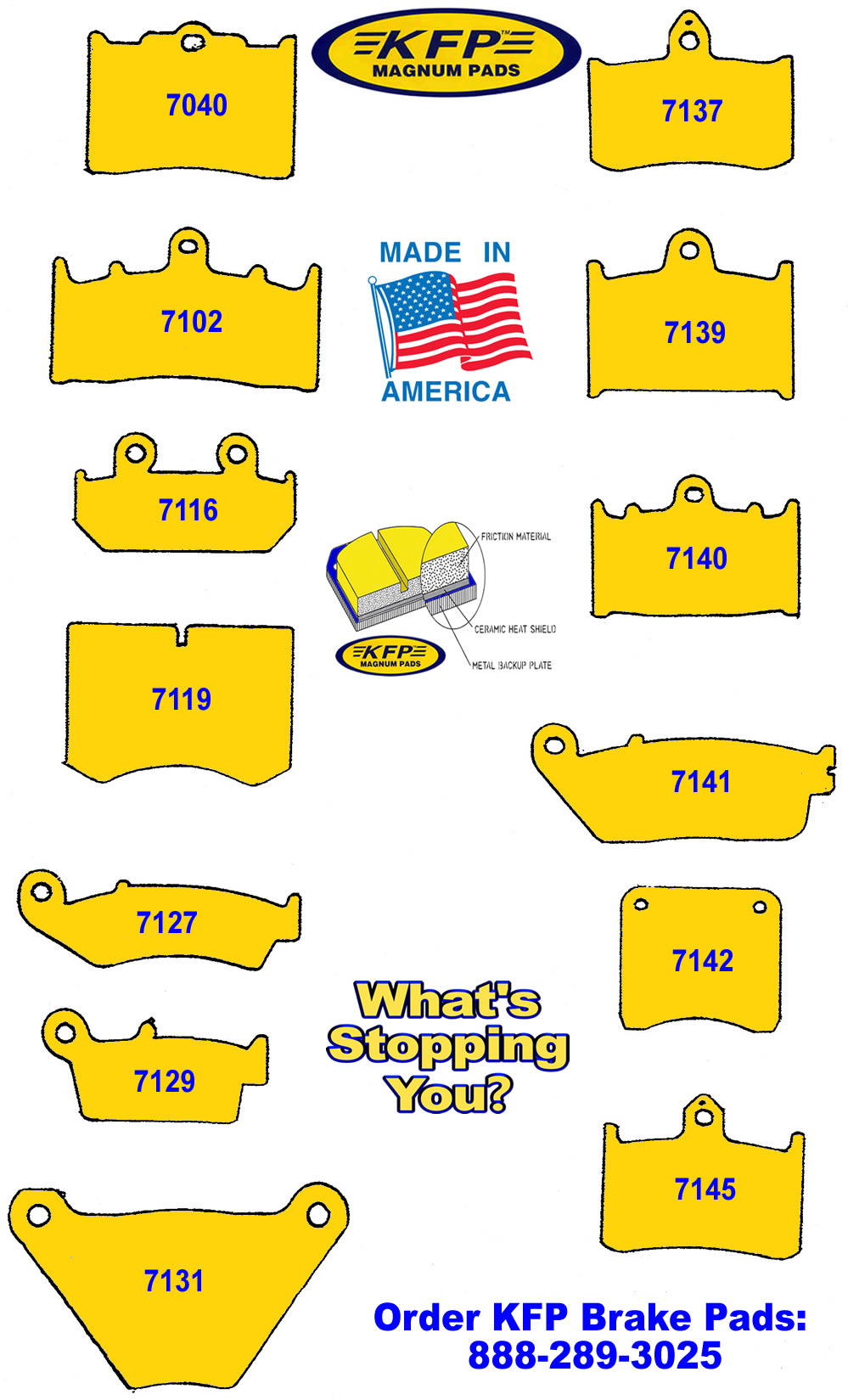 KFP Magnum Pads ~ 7040 - 7102 - 7116 - 7119 - 7127 - 7129 - 7131 - 7137 - 7139 - 7140 - 7141 - 7142 - 7145