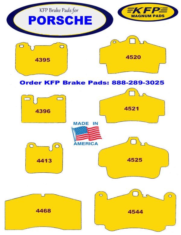 Porsche Brake Pads - KFP4395 - KFP4396 - KFP4413 - KFP4468 - KFP4520 - KFP4521 - KFP4525 - KFP4544