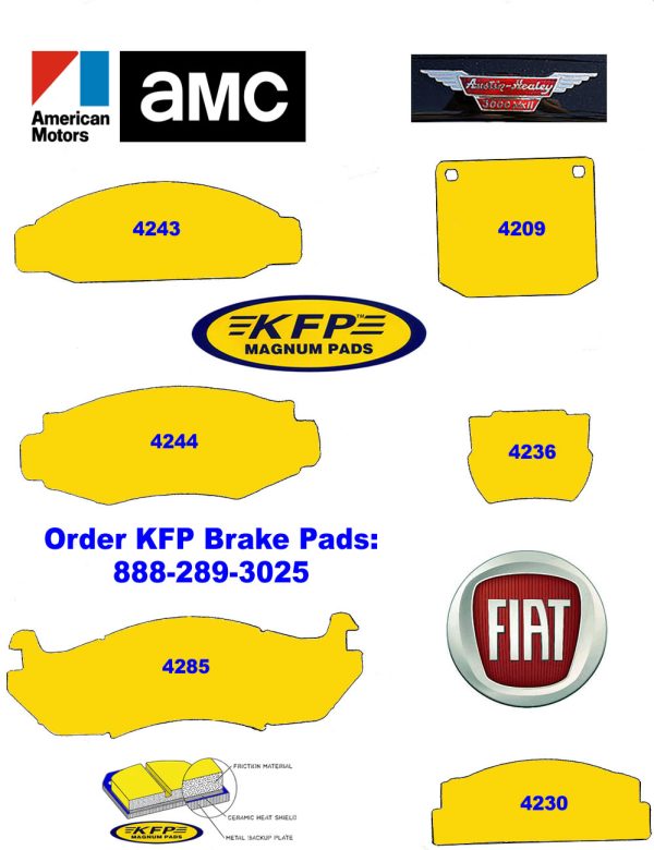 AMC - Austin-Healey - Fiat ~ KFP4243 - KFP4244 - KFP4285 - KFP4209 - KFP4236 - KFP4230