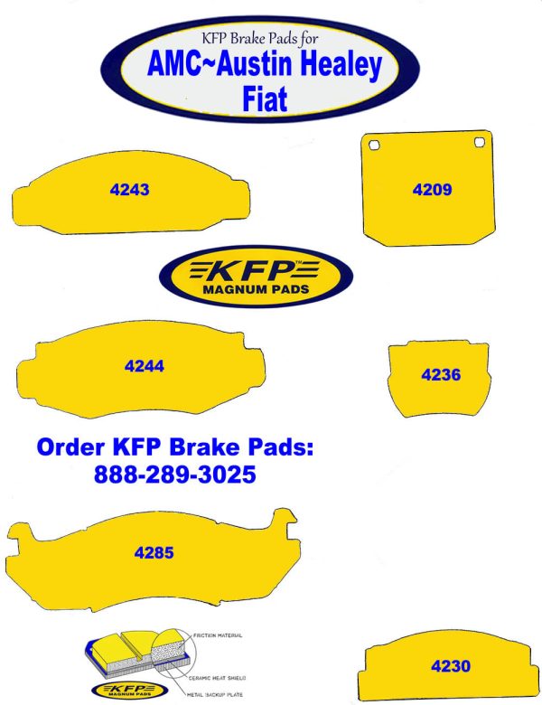 AMC - Austin-Healey - Fiat ~ KFP4243 - KFP4244 - KFP4285 - KFP4209 - KFP4236 - KFP4230