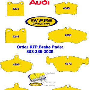 Audi brake pads ~ KFP4221 – KFP4249 – KFP4295 – KFP4296 – KFP4345 – KFP4355 – KFP4372 – KFP4386
