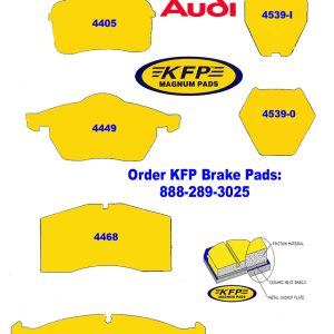 Audi brake pads ~ KFP4405 – KFP4449 – KFP4468 – KFP4502 – KFP4539-I – KFP4539-0