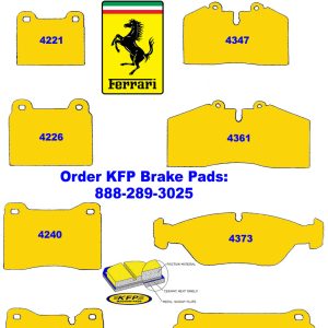Ferrari Brake Pads ~ KFP4221 – KFP4226 – KFP4240 – KFP4270 – KFP4347 – KFP361 – KFP4373 – KFP4574