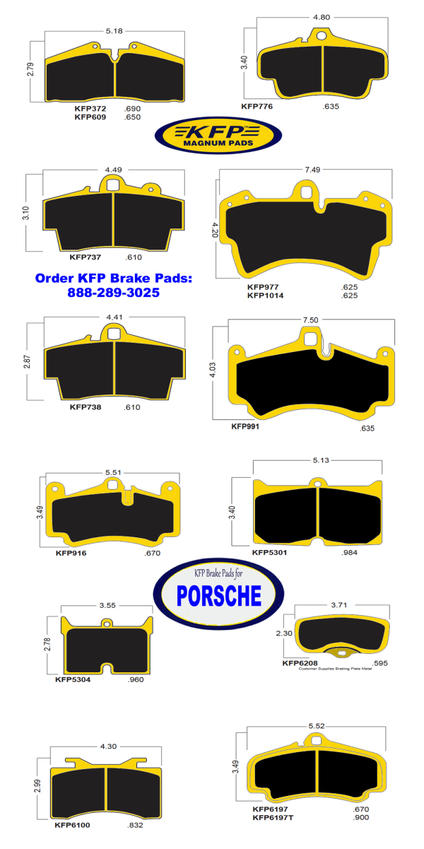 KFP Brake Pads for Porsche