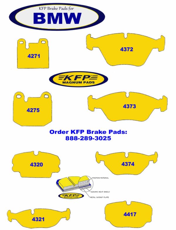BMW brake pads - KFP4444 - KFP4445 - KFP4450 - KFP4492 - KFP4502 - KFP4548 - KFP4549