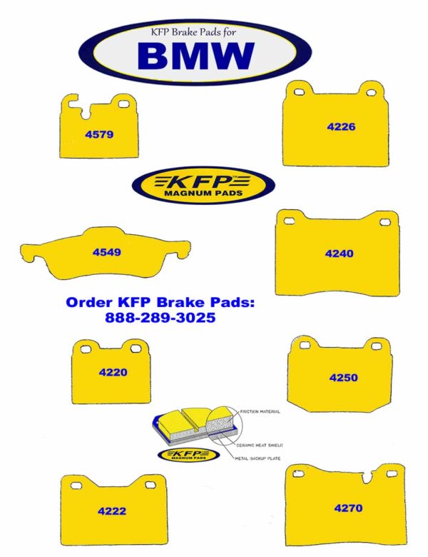BMW brake pads - KFP4579 - KFP4549 - KFP4220 - KFP4222 - KFP4226 - KFP4240 - KFP4250 - KFP4270