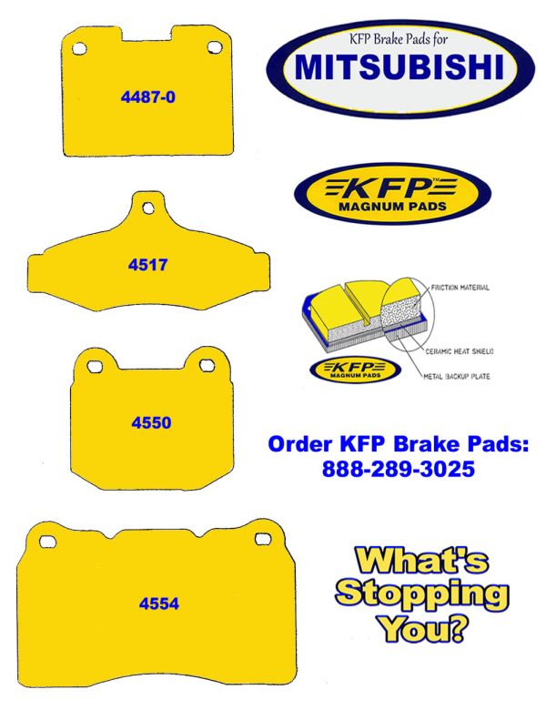 Mitsubishi brake pads - KFP4487-0 - KFP4517 - KFP4550 - KFP4554