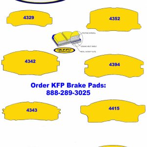 Toyota Brake Pads ~ KFP4329 – KFP4342 – KFP4343 – KFP4351 – KFP4352 – KFP4394 – KFP4415 – KFP4419-I