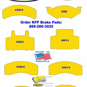 Dodge brake pads – KFP4359-0 – KFP4360-I – KFP4360-0 – KFP4368 – KFP4382 – KFP4401-I – KFP4401-0 – KFP4414