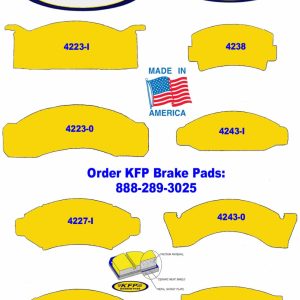 Ford brake pads – KFP4223-I – KFP4223-0 – KFP4227-I – KFP4227-0 – KFP4238 – KFP4243-I – KFP4243-0 – KFP4244-I – KFP4244-0 – KFP4247-I – KFP4247-0 – KFP4263-I – KFP4263-0 – KFP4283-I – KFP4283-0 – KFP4286