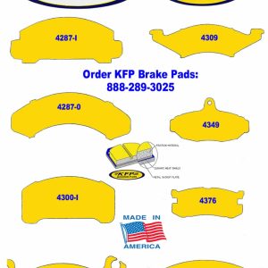 Ford brake pads – KFP4287-I – KFP4287-0 – KFP4300-I – KFP4300-0 – KFP4309 – KFP4349 – KFP4376 – KFP4380 – KFP4385 – KFP4398 – KFP4400 – KFP4408 – KFP4462 – KFP4463 – KFP4472 – KFP4473