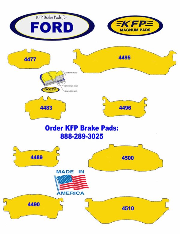Ford brake pads - KFP4477 - KFP4483 - KFP4489 - KFP4490 - KFP4495 - KFP4496 - KFP4500 - KFP4510